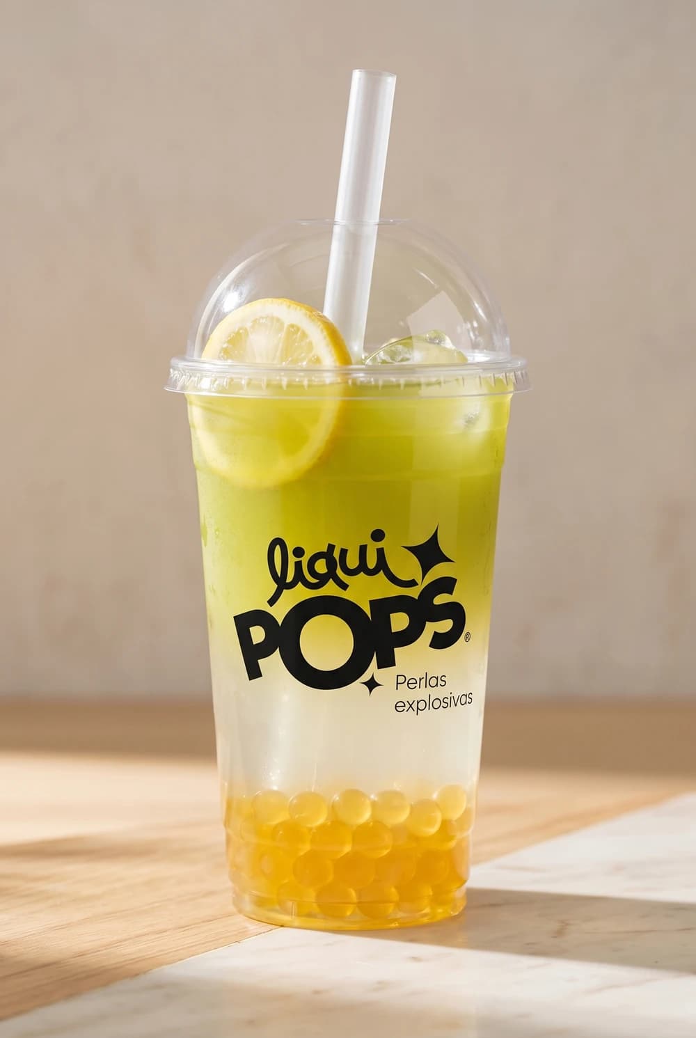 Limonada mango biche con perlas explosivas LiquiPops