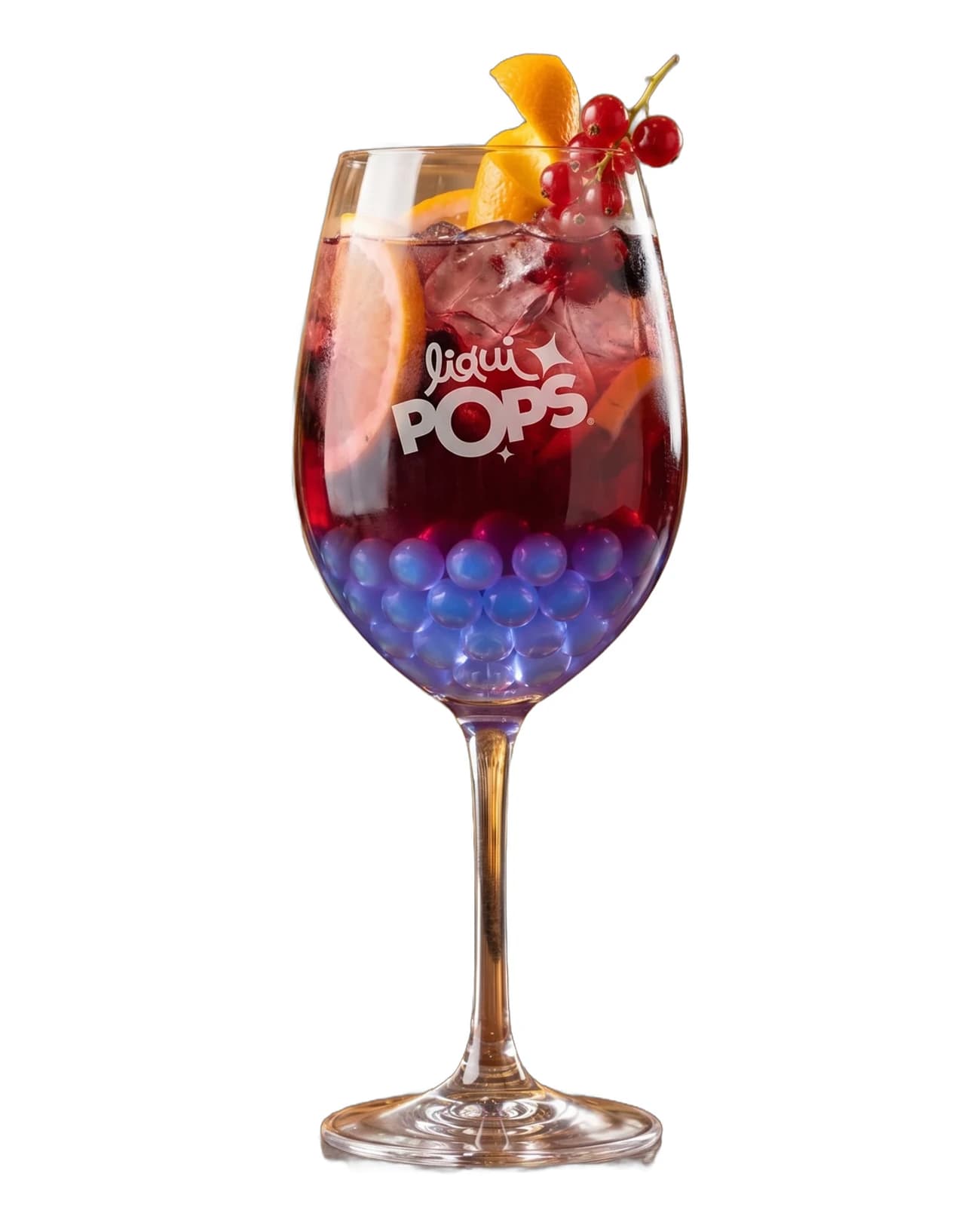 Cóctel Sangria con perlas explosivas LiquiPops