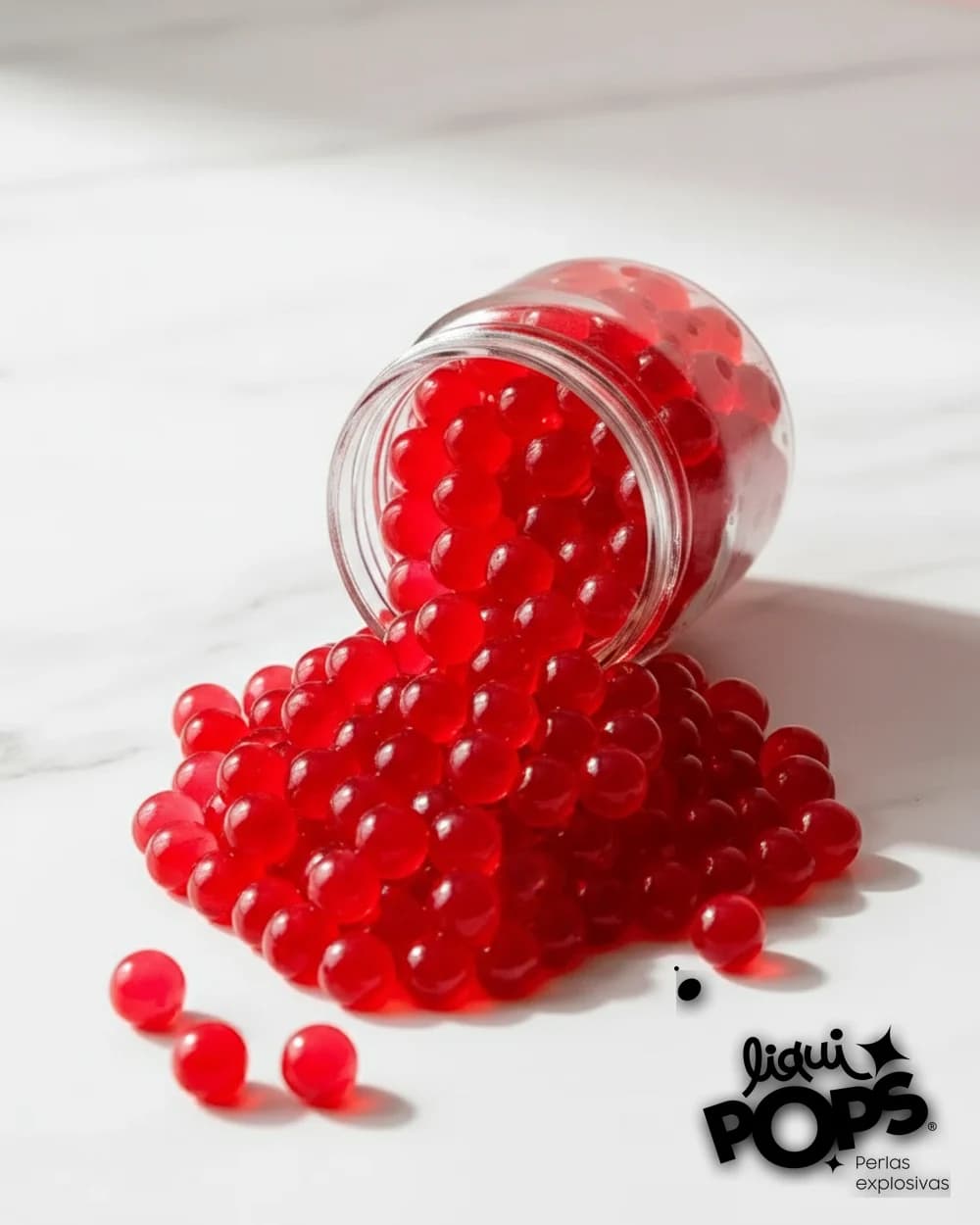 Perlas explosivas sabor FRESA regadas — producto LiquiPops como es