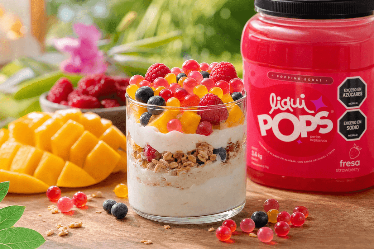 Yogurt con perlas explosivas: receta para heladerías y desayunos premium