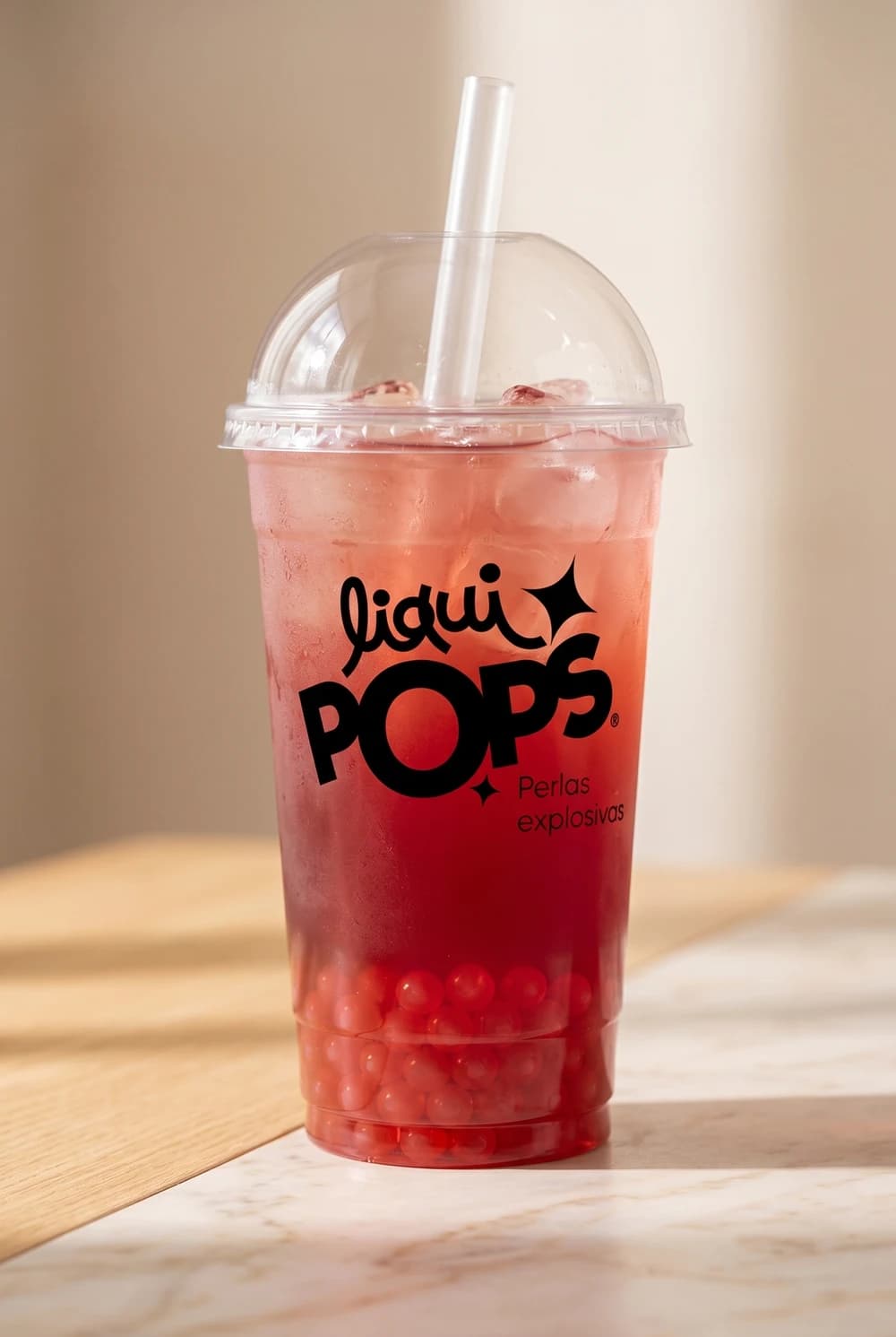 Limonada tisana — bubble tea con perlas explosivas y jellys Yexis LiquiPops