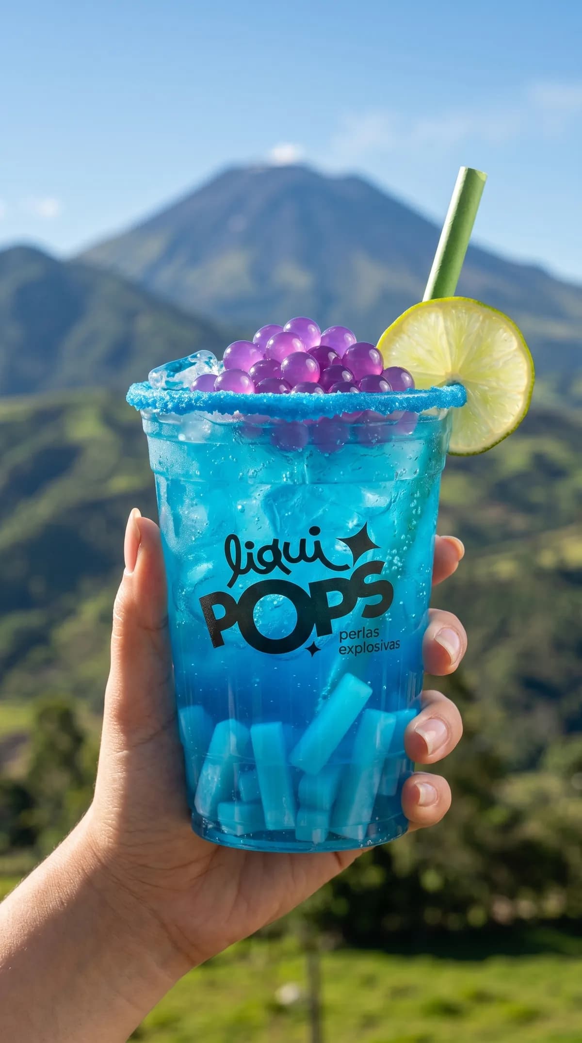 Bubble tea con popping boba (perlas explosivas) · topping para bebidas