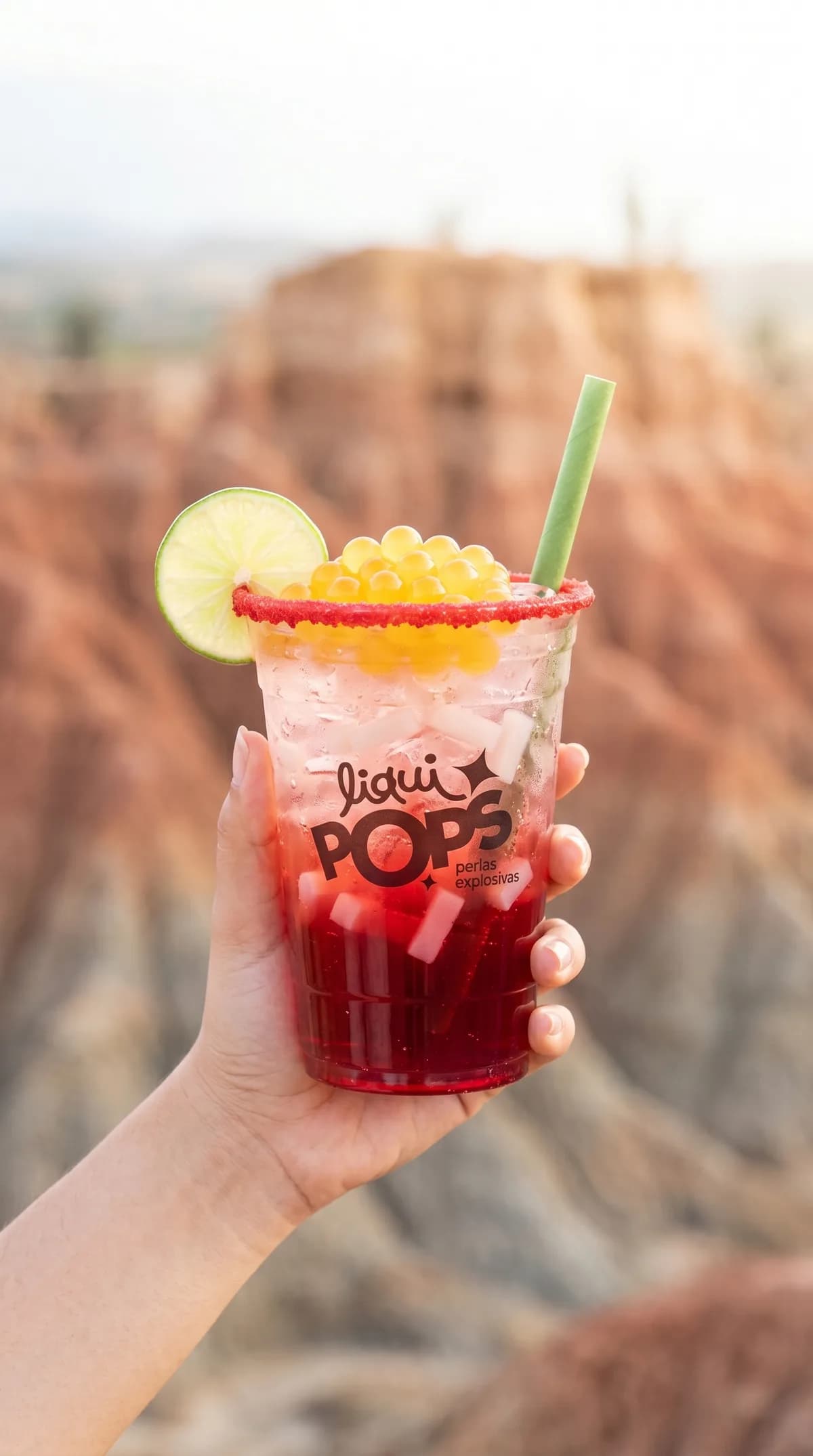 Bubble tea de sabores con perlas explosivas LiquiPops · para granizados