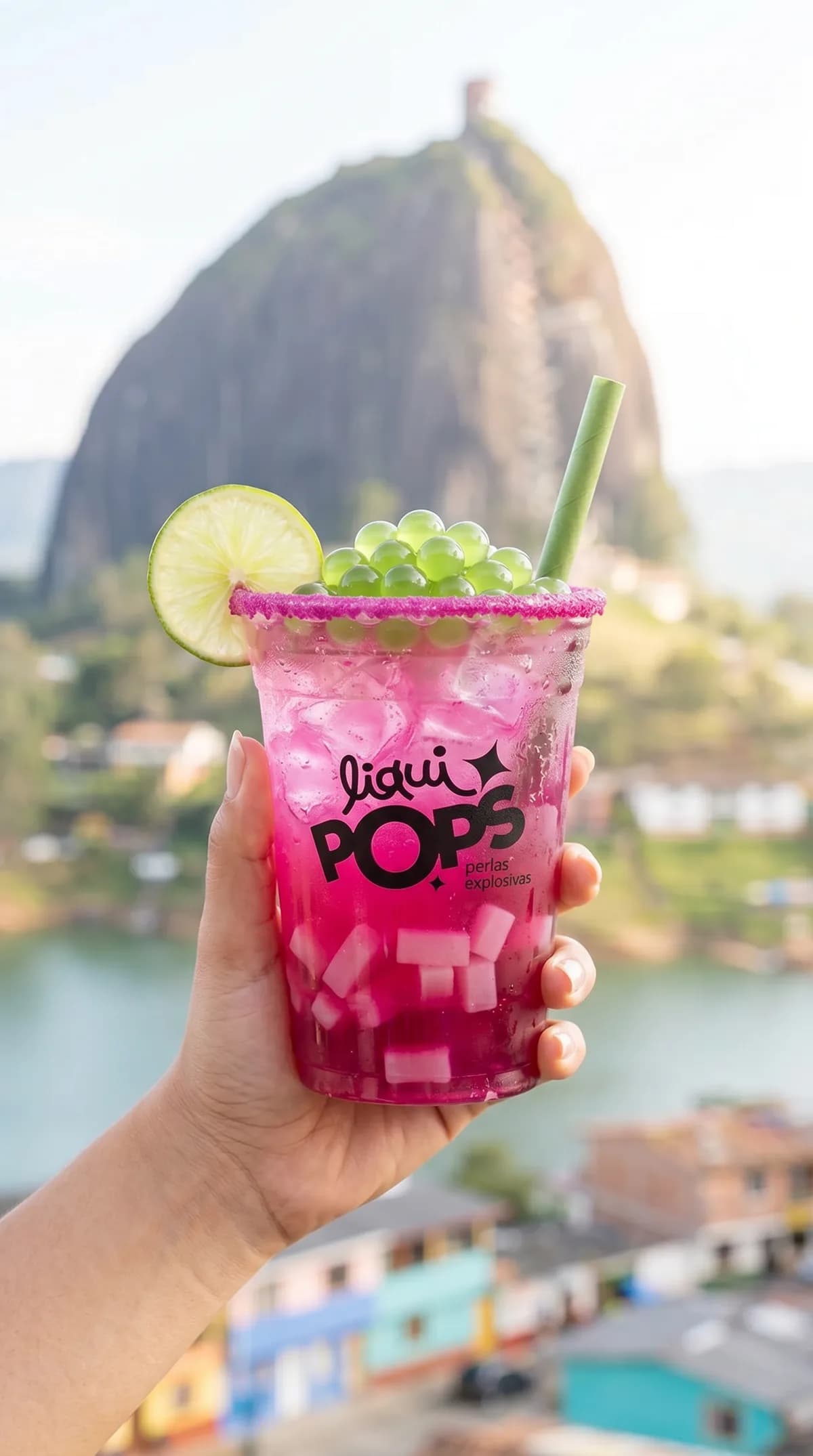 Bubble tea con popping boba (perlas explosivas) · para micheladas