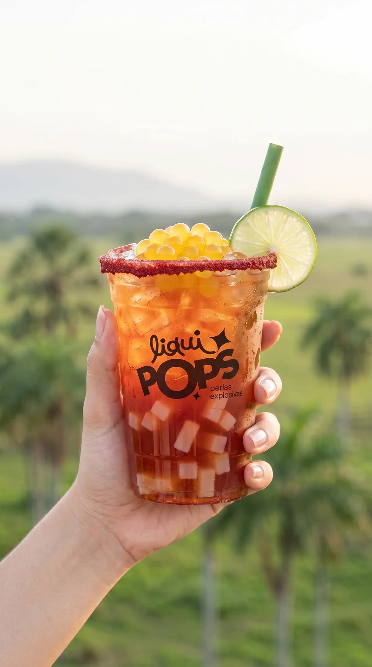 Bubble tea con perlas explosivas LiquiPops Colombia · para sodas