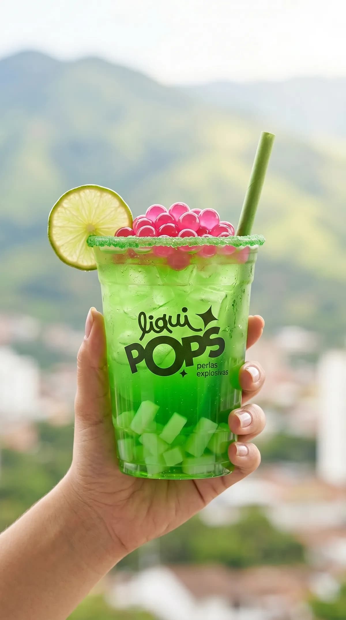 Bubble tea con perlas explosivas LiquiPops · topping para bebidas