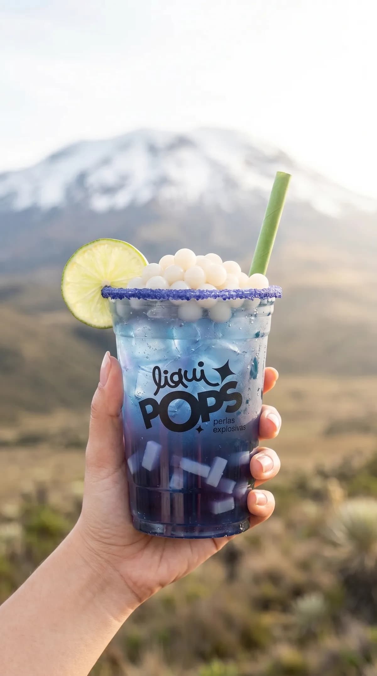 Bubble tea con popping boba (perlas explosivas) · novedad LiquiPops