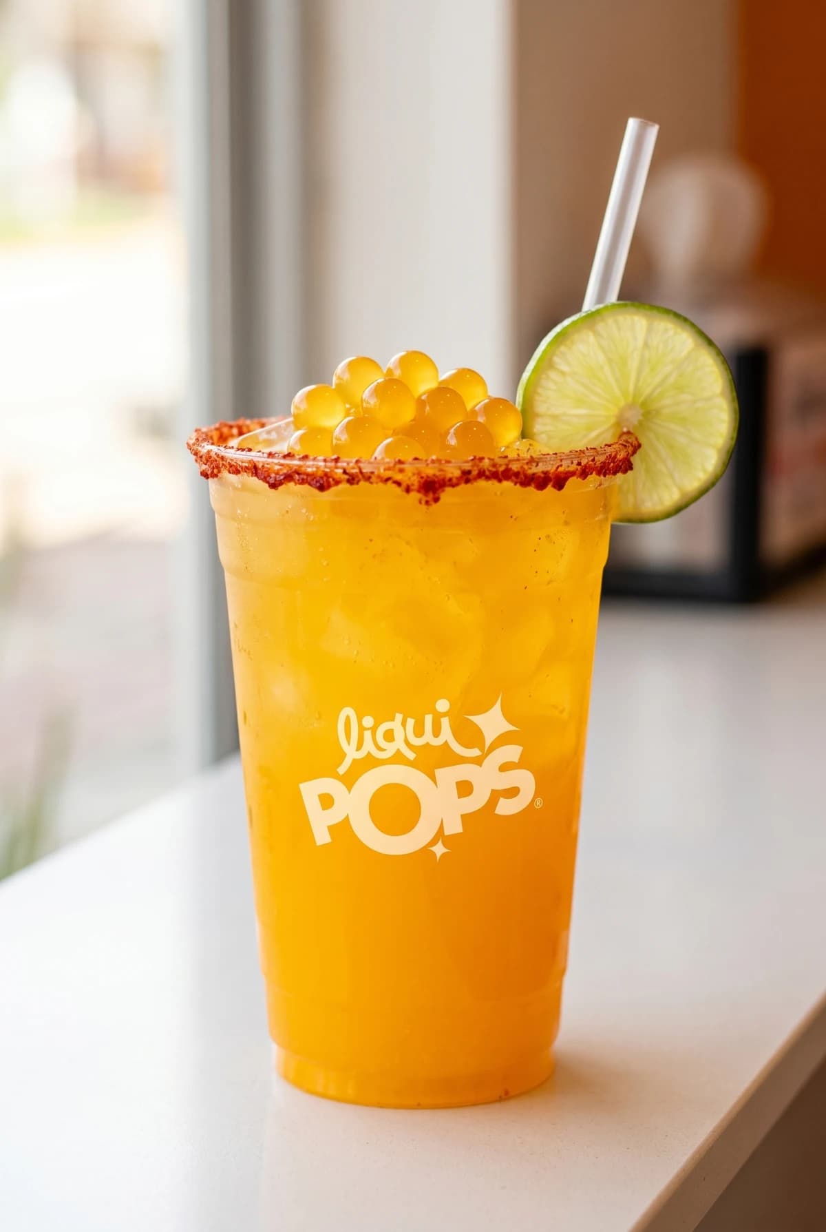 Michelada de maracuya con perlas explosivas LiquiPops — popping boba al por mayor Colombia