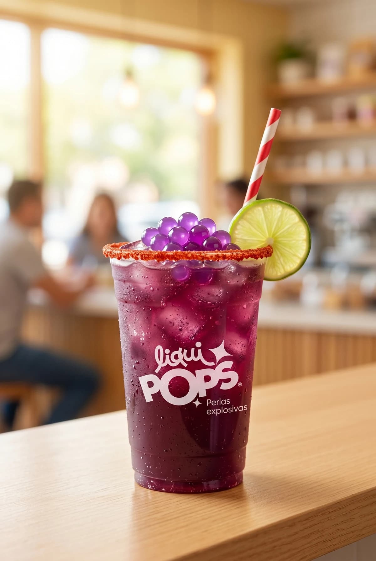 Michelada de mora con perlas explosivas LiquiPops — popping boba al por mayor Colombia