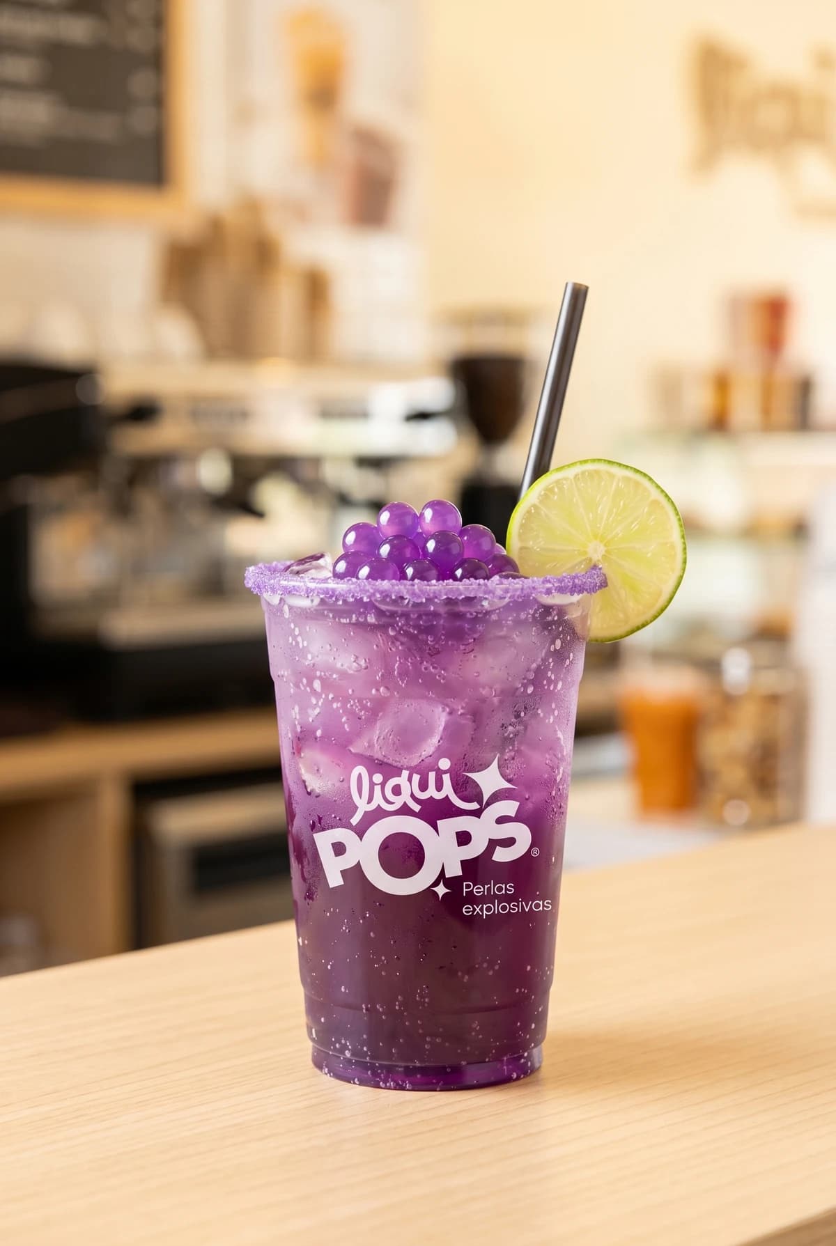 Soda loca de mora con perlas explosivas LiquiPops — popping boba al por mayor Colombia