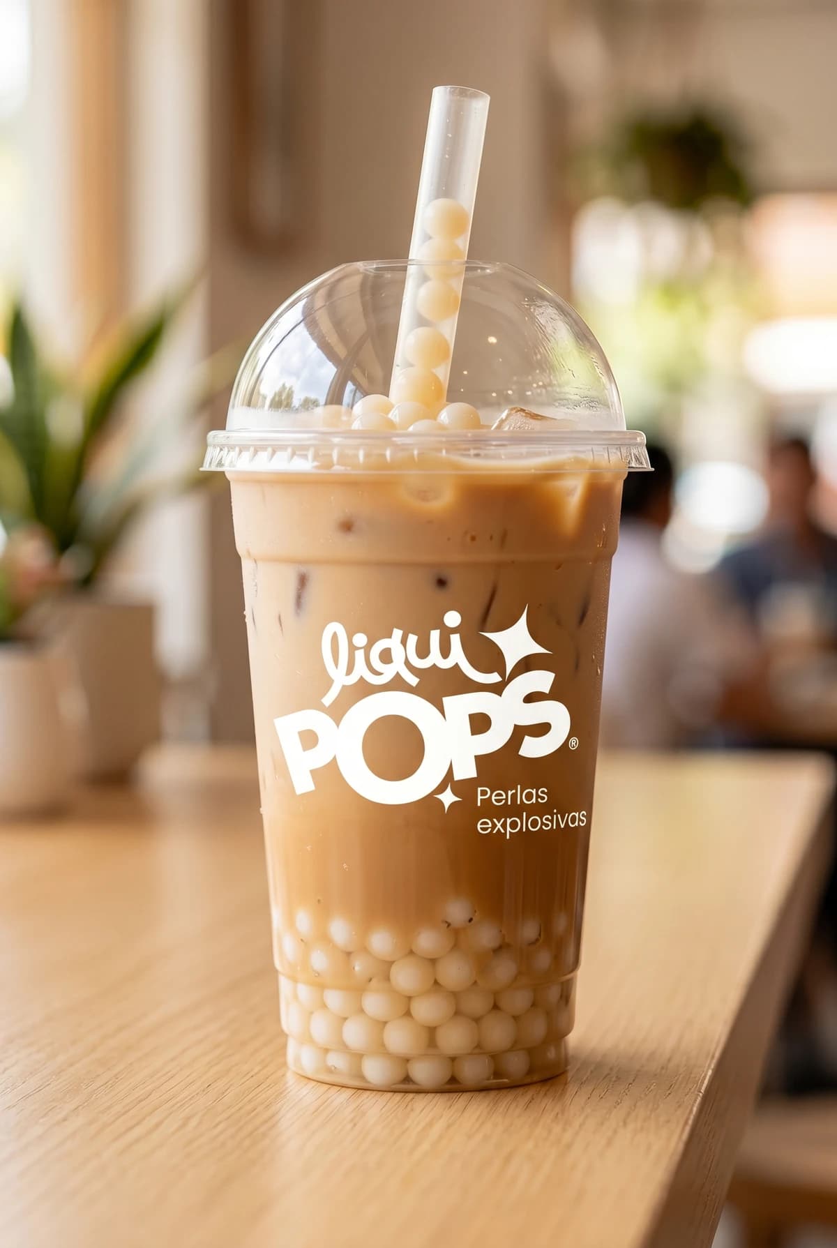 Bubble tea clásico con perlas