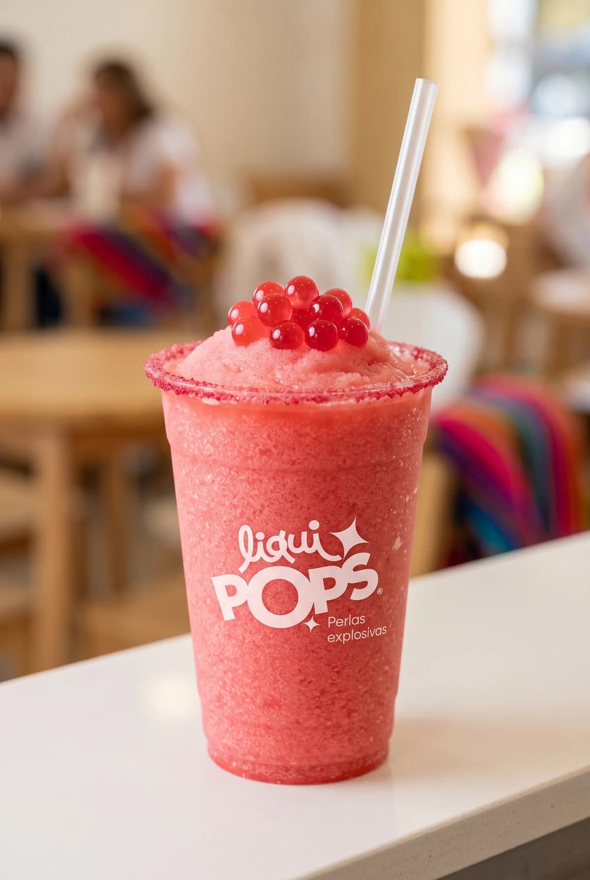 Granizado de fresa con perlas