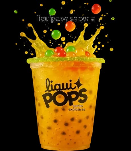 Perlas explosivas LiquiPops en 15 sabores — fresa, blueberry, mango biche con sal, chamoy, maracuyá — fabricadas en Medellín, INVIMA NSA:0019783-2025