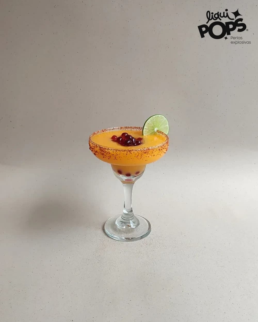 Margarita de mango con perlas explosivas con perlas explosivas LiquiPops — 1 copa margarita (~255 ml)