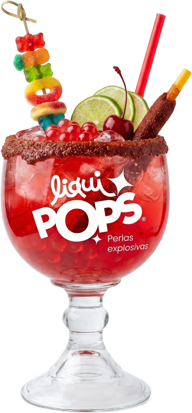 Soda loca de cereza con perlas explosivas LiquiPOPS