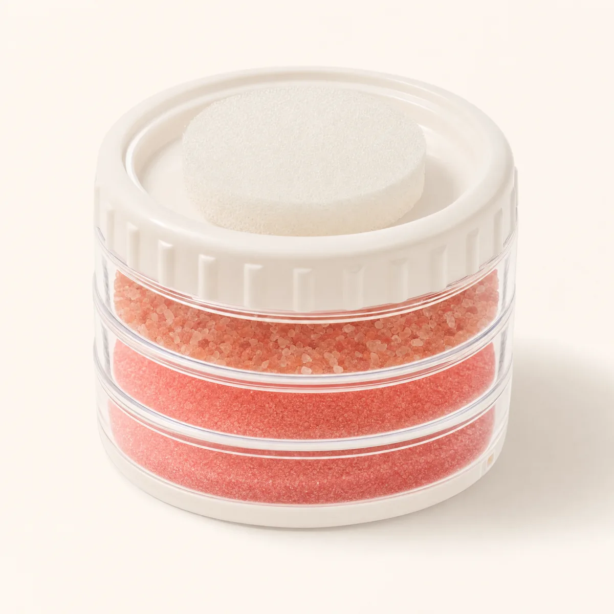Escarchador rimmer de tres niveles con sales saborizadas rosadas y esponja para preparar bebidas con perlas explosivas LiquiPops