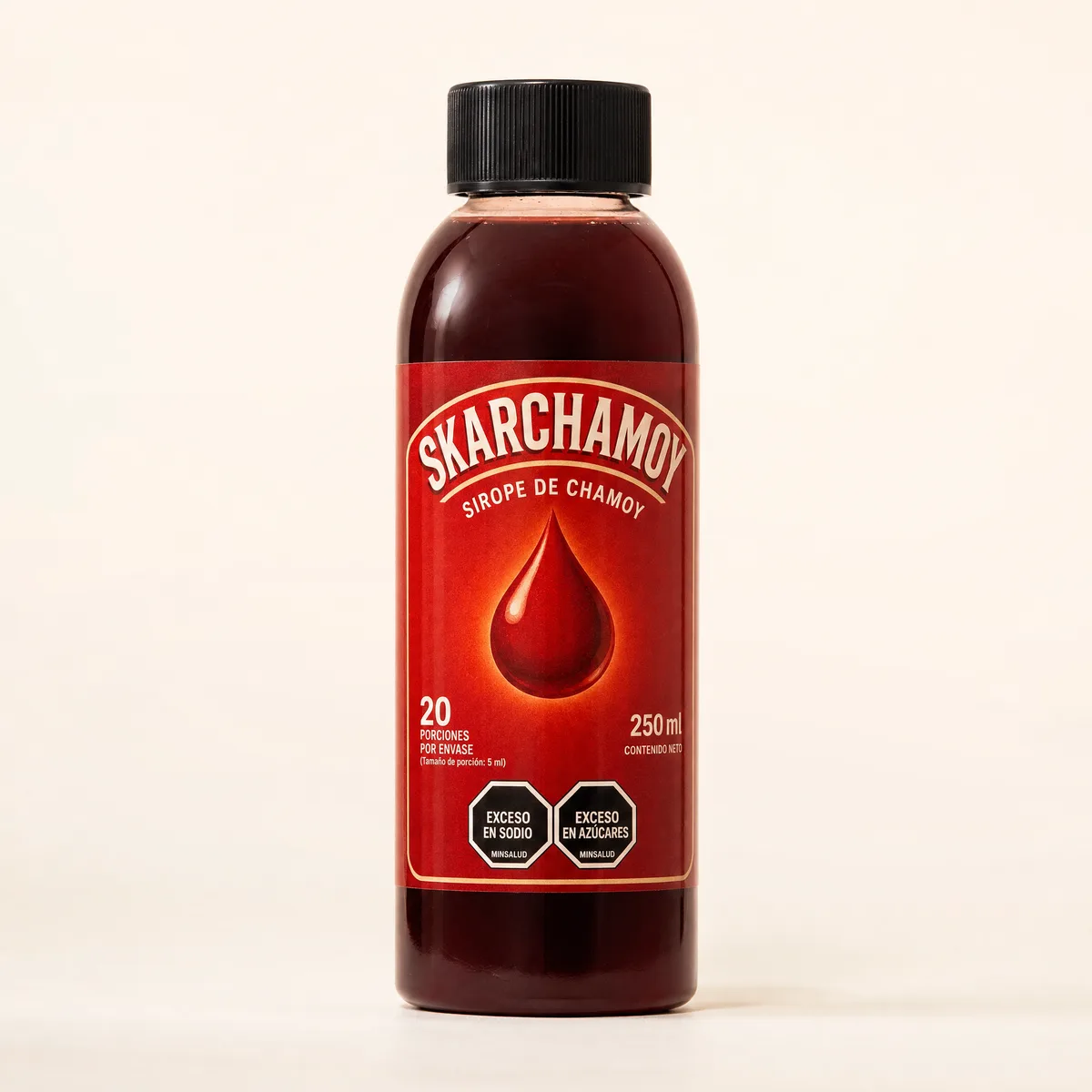 Botella de Skarchamoy sirope de chamoy de 250 ml para preparar bebidas con perlas explosivas LiquiPops