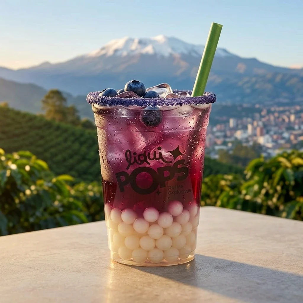 Bubble tea LiquiPops en Nevado del Ruiz, el nevado