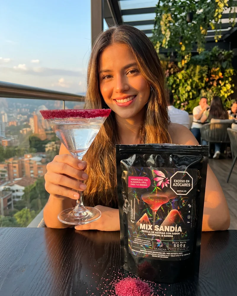 Joven colombiana disfrutando Skarcha sandia — fotografía editorial