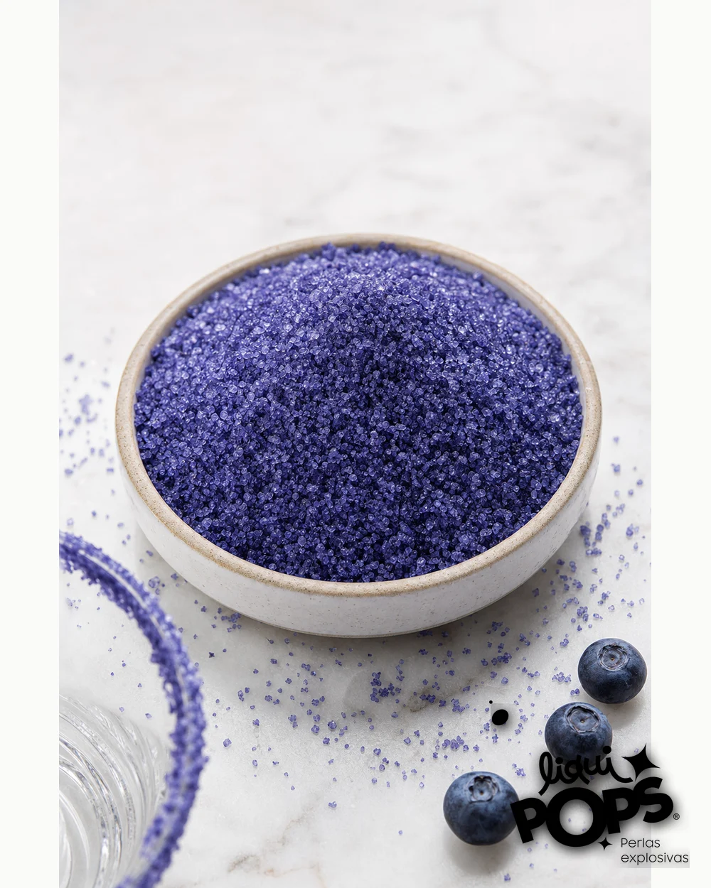 Bowl con escarchador Skarcha Blueberry listo para escarchar copas