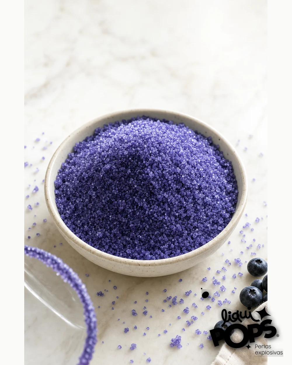 Bowl con escarchador Skarcha Blueberry listo para escarchar copas