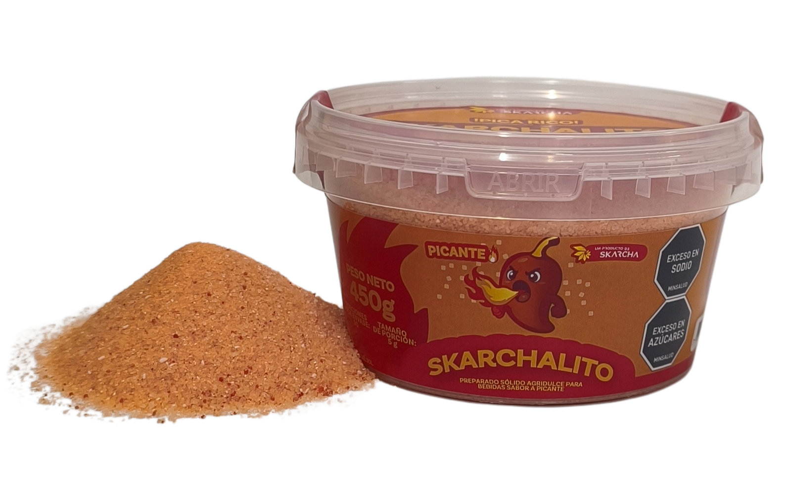 Bolsa Skarcha skarchalito 250g — escarchador para bordes de cocteles, fondo blanco