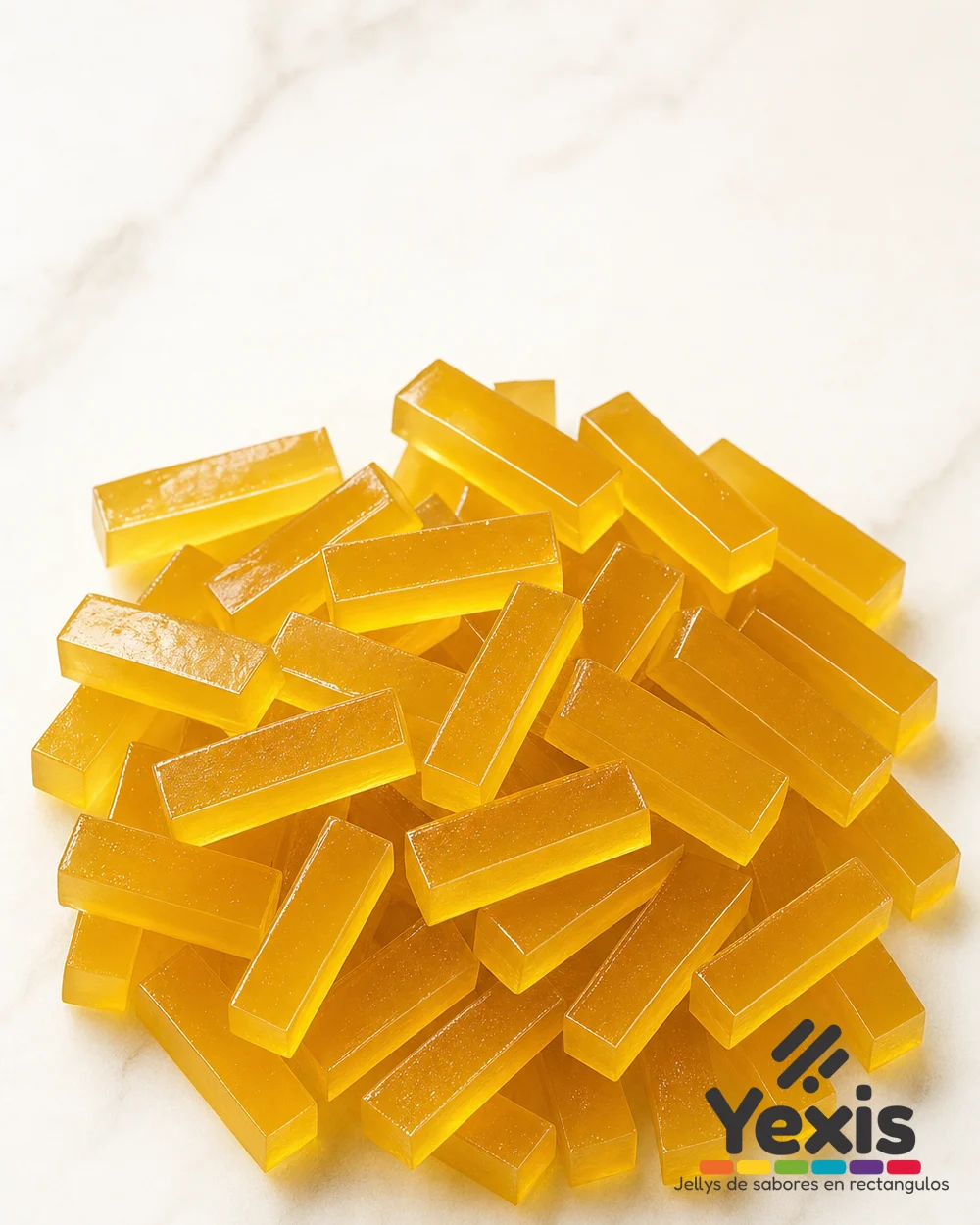Jellys Yexis MARACUYA — gelatinas rectangulares para bubble tea, producto suelto