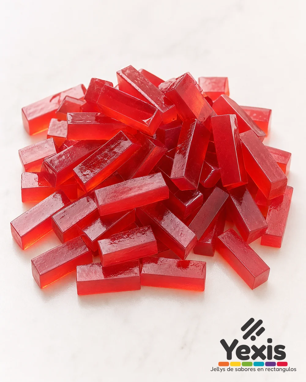 Jellys Yexis FRESA — gelatinas rectangulares para bubble tea, producto suelto