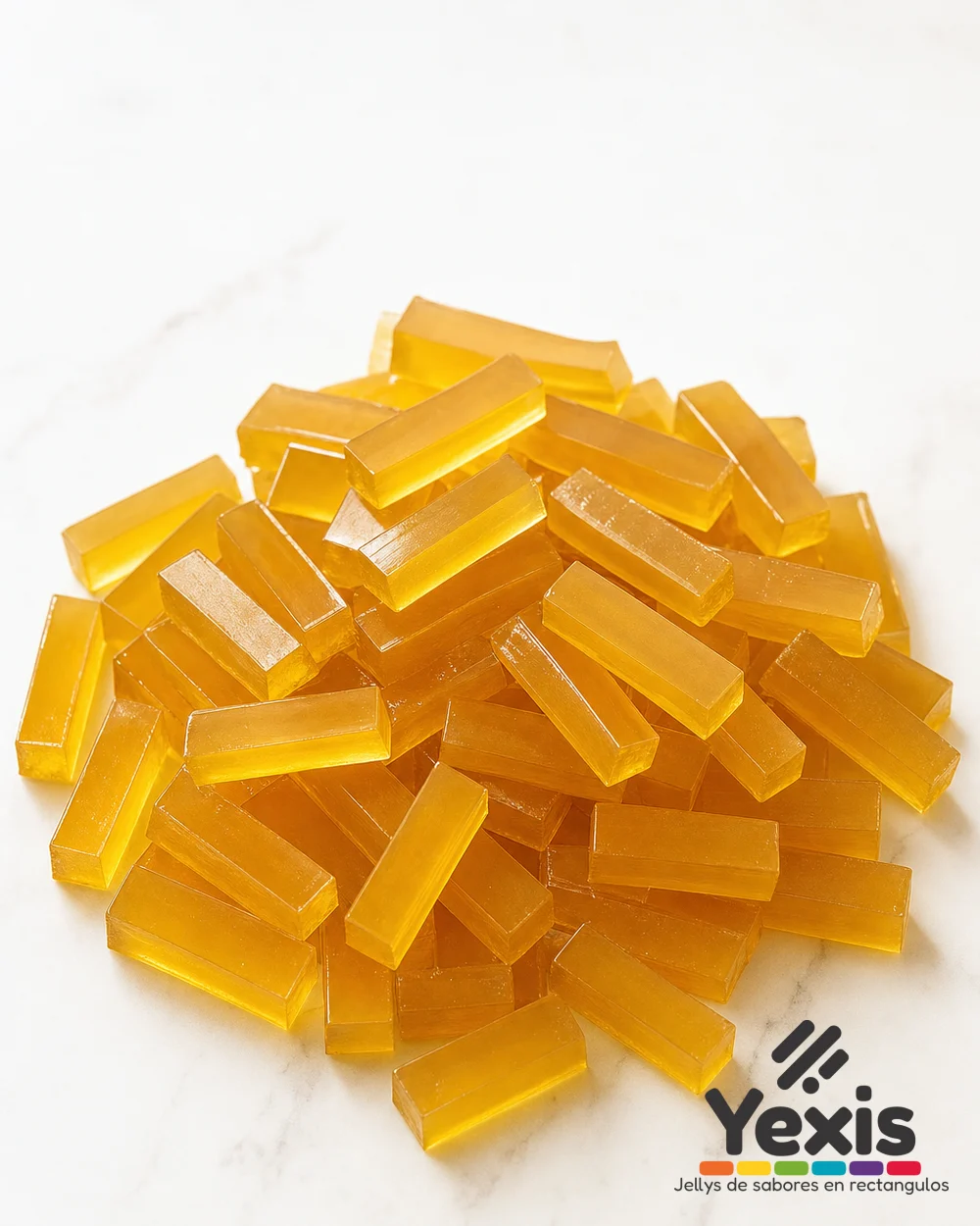 Jellys Yexis MARACUYA — gelatinas rectangulares para bubble tea, producto suelto