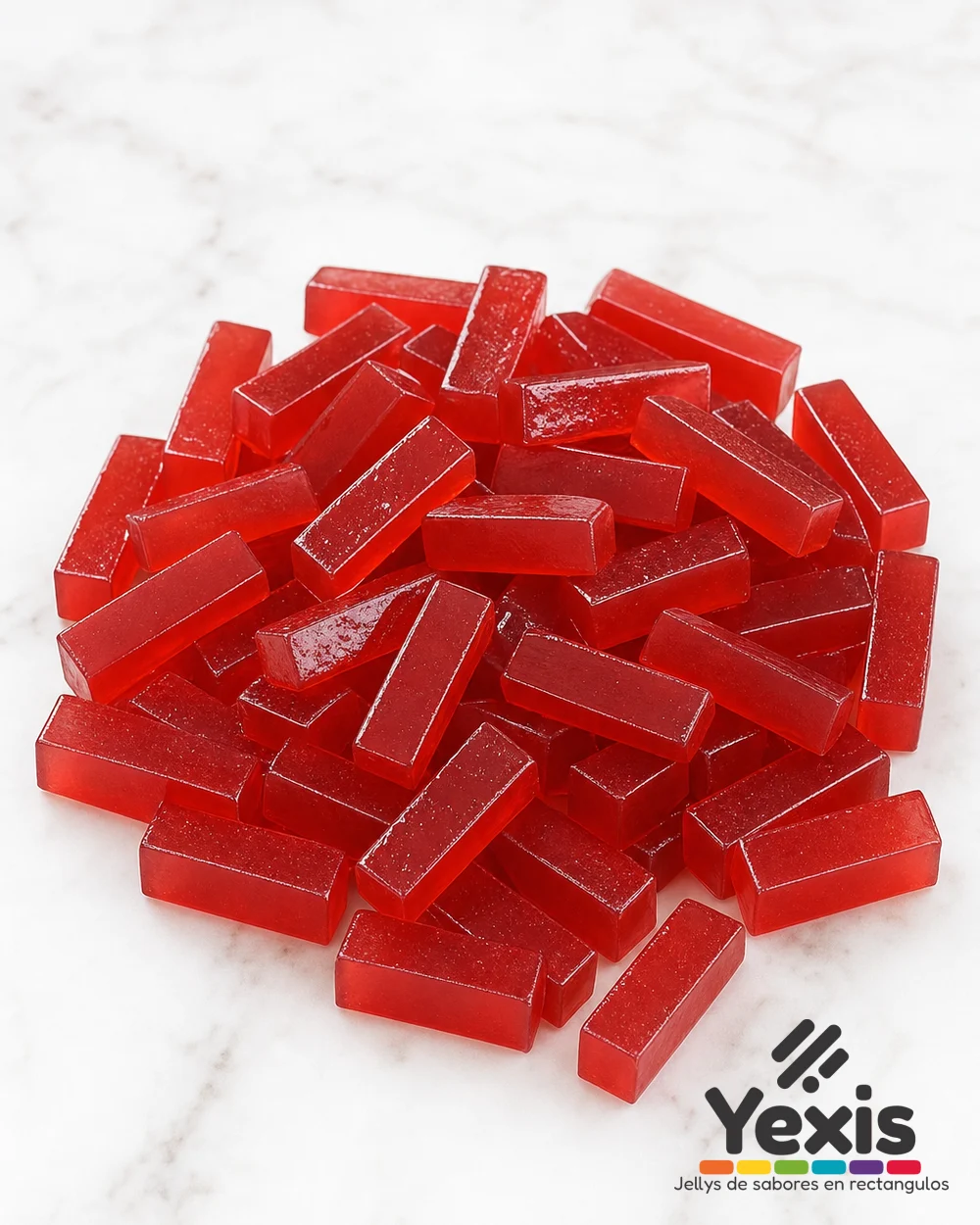 Jellys Yexis FRESA — gelatinas rectangulares para bubble tea, producto suelto