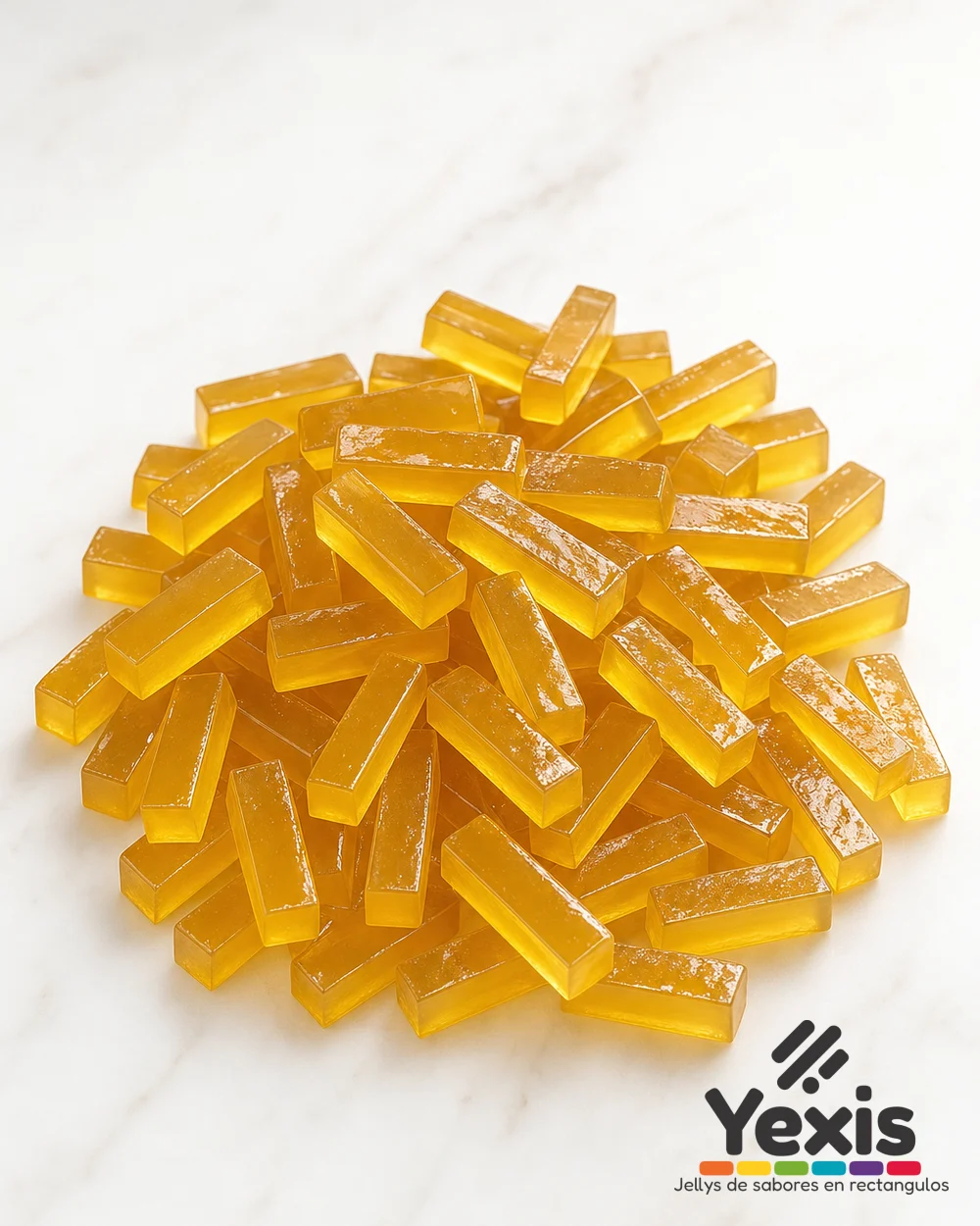 Jellys Yexis MARACUYA — gelatinas rectangulares para bubble tea, producto suelto