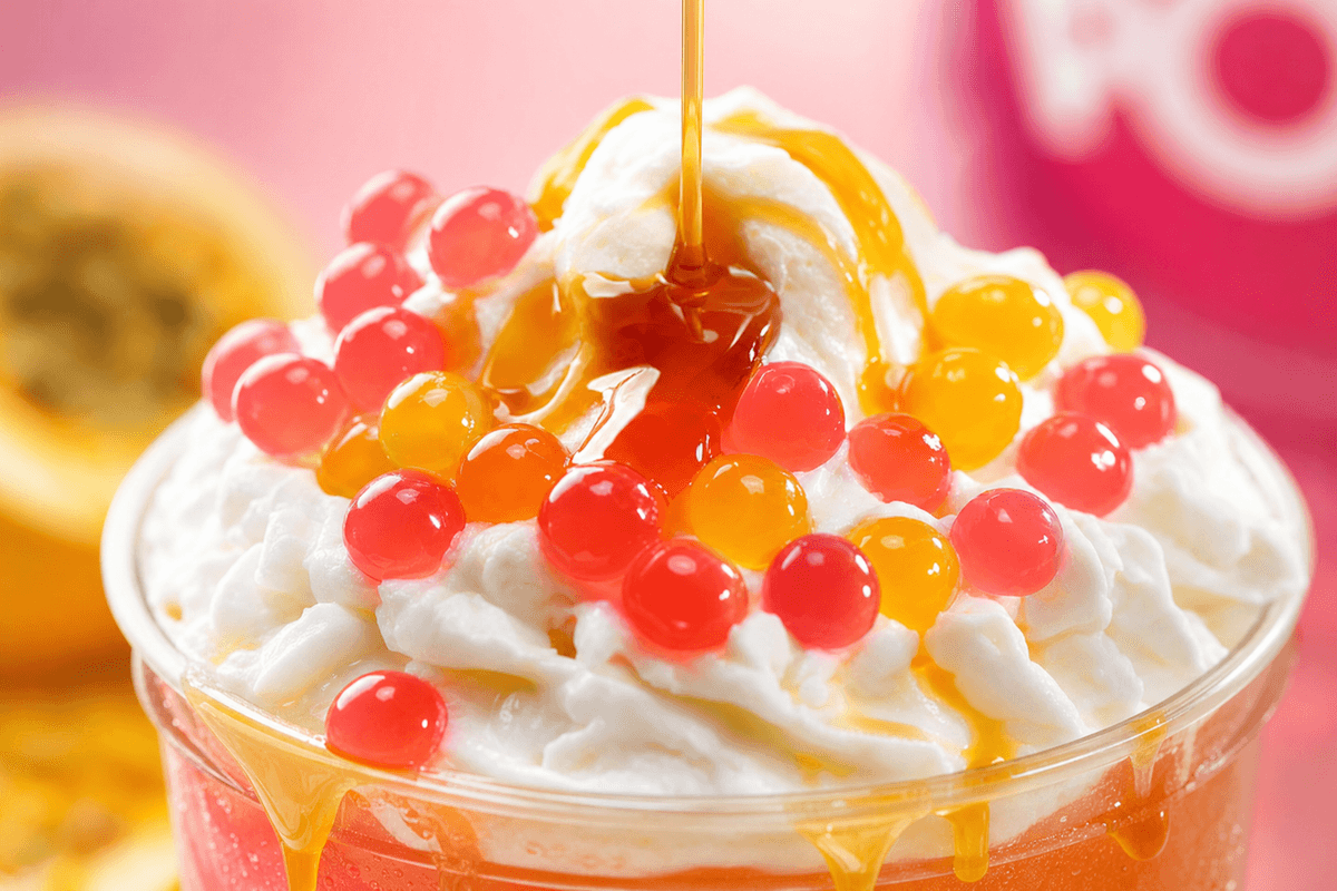 frappé con perlas explosivas — formato producto · LiquiPops® Colombia