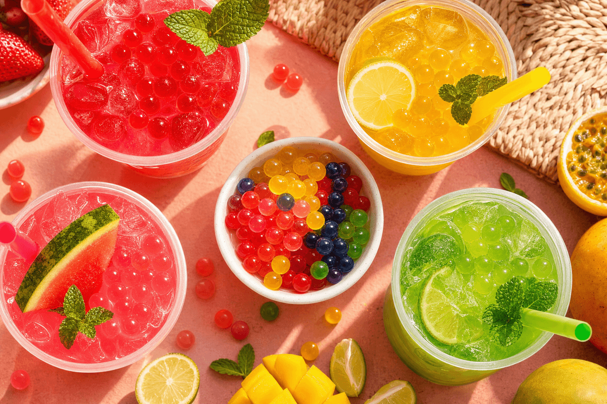 limonada con perlas explosivas — fábrica Medellín · POPPING BOBA INTERNATIONAL S.A.S.