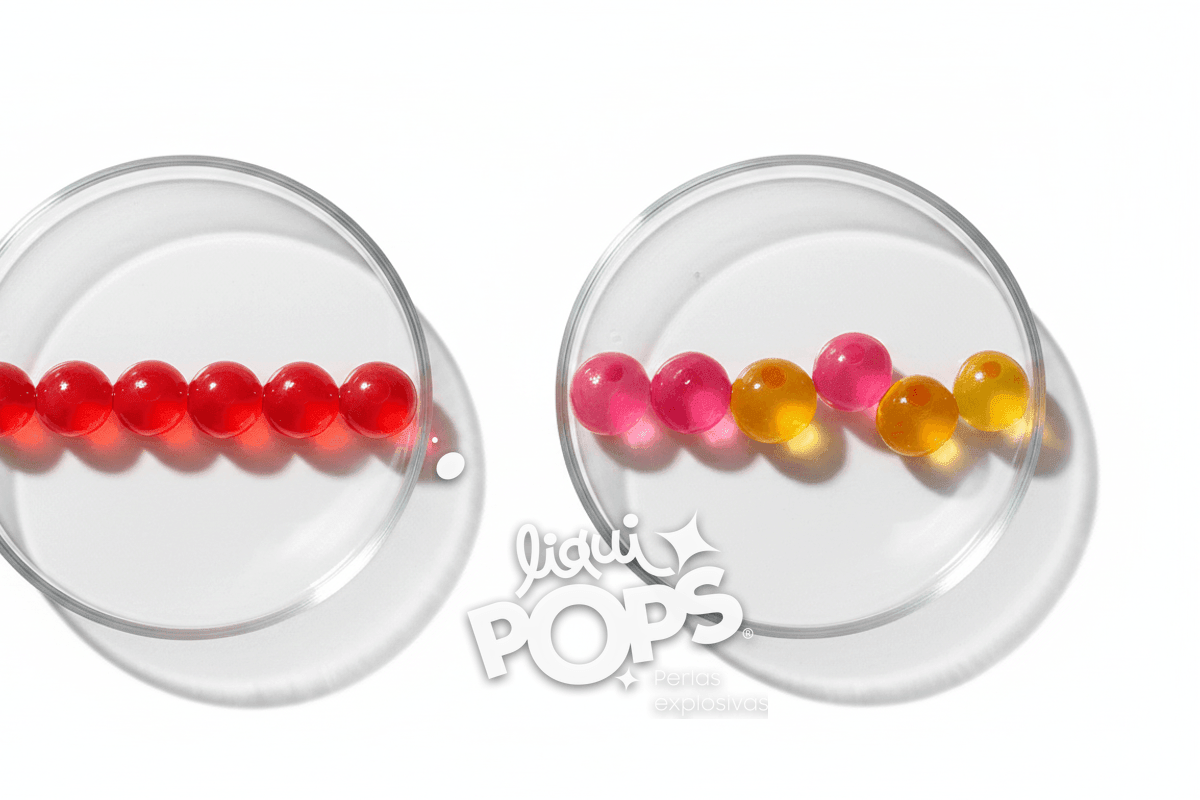 Side-view comparison: two clear glass petri dishes side by side.