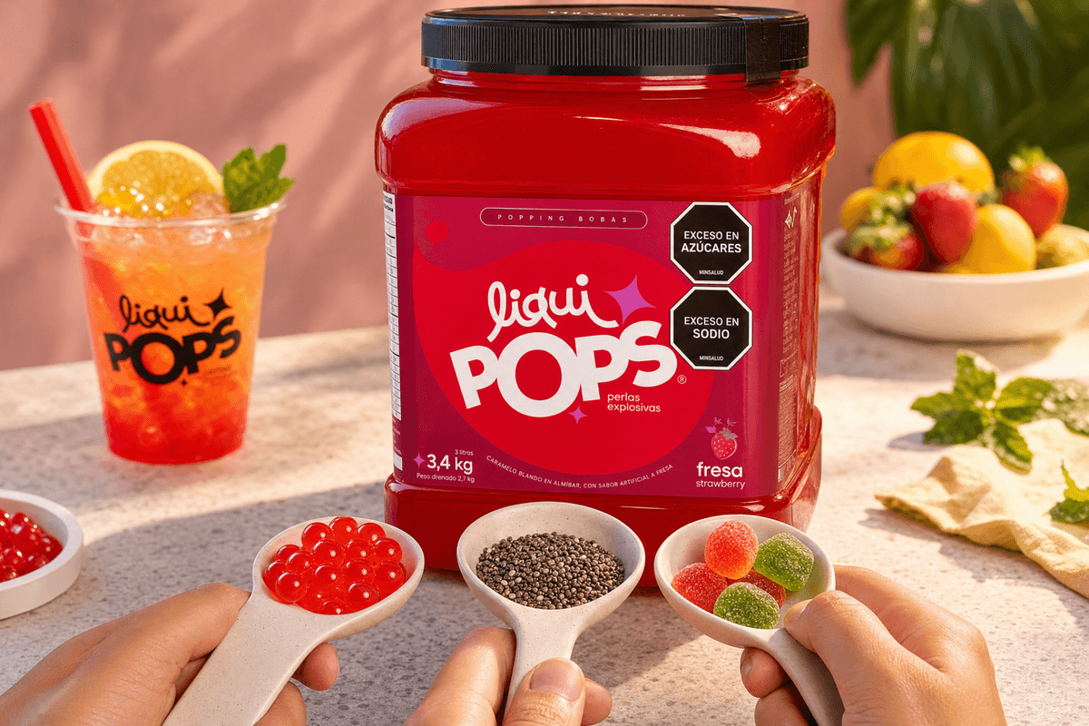 toppings para bebidas — formato producto · LiquiPops® Colombia