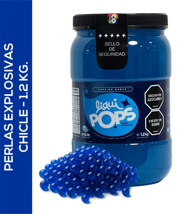 Perlas Explosivas LiquiPops Sabor chicle | 1200g