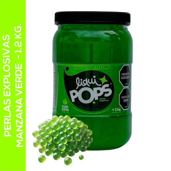 Perlas Explosivas LiquiPops Sabor a Manzana Verde | 1200g (Calidad Premium)