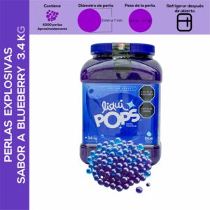 Perlas Explosivas LiquiPops Sabor Blueberry 3400g