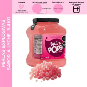 Perlas Explosivas LiquiPops Sabor Lyche 3400g