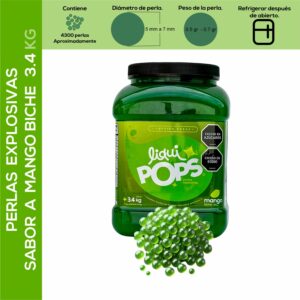 Perlas Explosivas LiquiPops Sabor Mango Biche 3400g