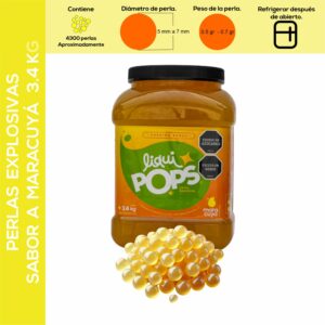 Perlas Explosivas LiquiPops Sabor Maracuyá 3400g