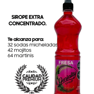 Sirope Geniality Sabor a Fresa 1000ml Clásico