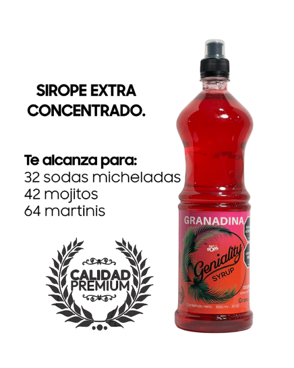 Sirope Geniality Sabor a Granadina 1000ml Clásico